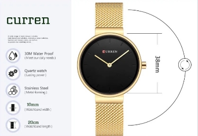 Picture of CURREN 9016 Black-Gold-Silver