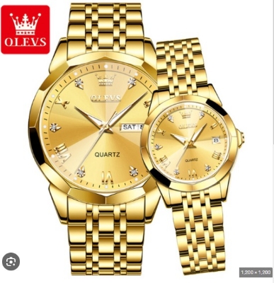 Picture of Inspired by 9931 couple set luxury fashion waterproof stainless steel imported quartz movement wrist-watch for couple