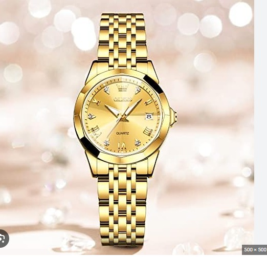 Picture of Inspired by olevs Oli-vs 9931 new luxury fashion waterproof stainless steel imported quartz movement Ladies watch- White Gold