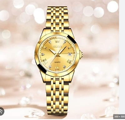 Picture of Inspired by olevs Oli-vs 9931 new luxury fashion waterproof stainless steel imported quartz movement Ladies watch- White Gold