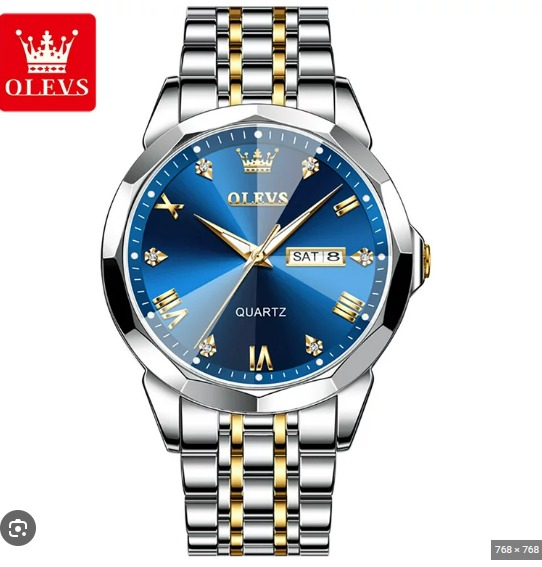 Picture of Oli-vs 9931 new luxury fashion stainless steel imported quartz movement wrist-watch for men - Watch ( Blue )