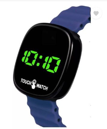 Picture of Ultra Black Square Touch Digital Watch - For Boys & Girls D-69 Ultra LED Touch Screen For Kids LED