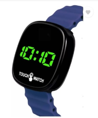 Picture of Ultra Black Square Touch Digital Watch - For Boys & Girls D-69 Ultra LED Touch Screen For Kids LED