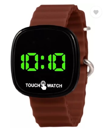 Picture of Ultra Black Square Touch Digital Watch - For Boys & Girls D-69 Ultra LED Touch Screen For Kids LED