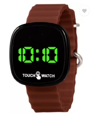 Picture of Ultra Black Square Touch Digital Watch - For Boys & Girls D-69 Ultra LED Touch Screen For Kids LED