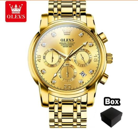 Picture of Inspired by olevs 28-89 luxury fashion stainless steel imported waterproof chronograph active wristwatch FOR men