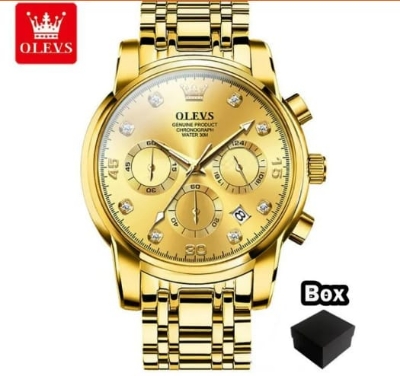 Picture of Inspired by olevs 28-89 luxury fashion stainless steel imported waterproof chronograph active wristwatch FOR men