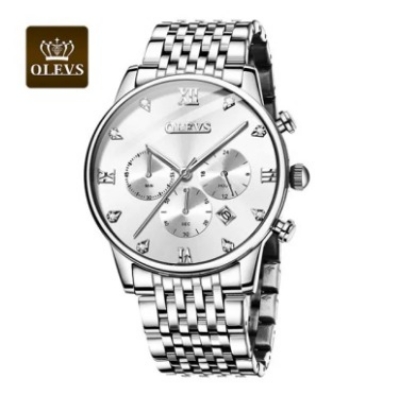 Picture of Inspired by Inspired by LEV-S 2868 Men Watch Choronograph Water Resistant Stainless Steel Watch For Men-Silver