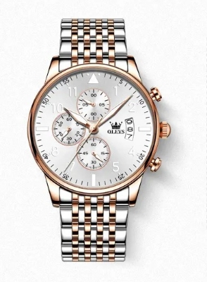 Picture of Inspired by Inspired by LEV-S 2868 Men Watch Choronograph Water Resistant Stainless Steel Watch For Men-Silver