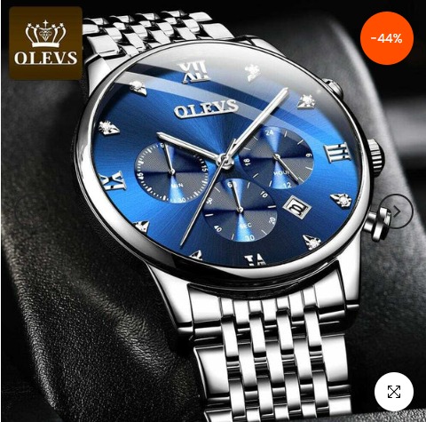 Picture of Inspired by Inspired by LEV-S 2868 Men Watch Choronograph Water Resistant Stainless Steel Watch For Men-Silver