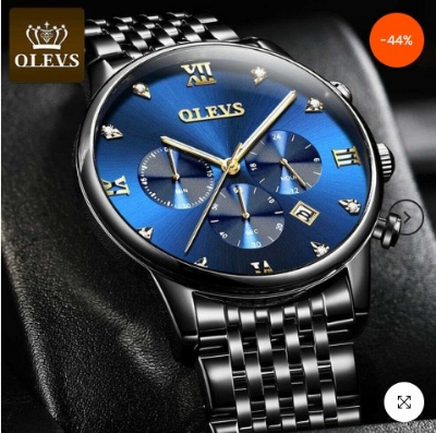 Picture of Inspired by Inspired by LEV-S 2868 Men Watch Choronograph Water Resistant Stainless Steel Watch For Men-Silver