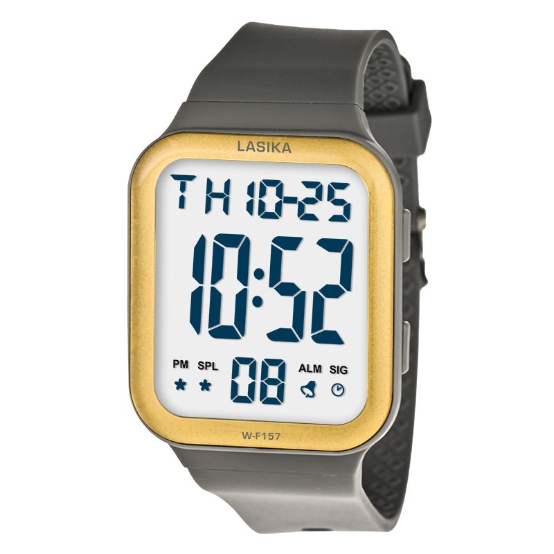 Picture of Inspired by New Lasika W-F157 Digital Sports Watch for Men Apple Watch Electronic Waterproof Wristwatch Stopwatch Alarm #157