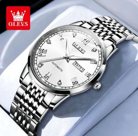 Picture of Inspired by Olevs Fashion Business 6602 Watch for Men Waterproof Stainless Steel Strap Men's Watch -2 YEARS WERRNTY