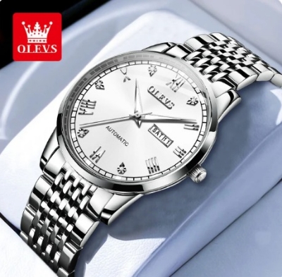 Picture of Inspired by Olevs Fashion Business 6602 Watch for Men Waterproof Stainless Steel Strap Men's Watch -2 YEARS WERRNTY