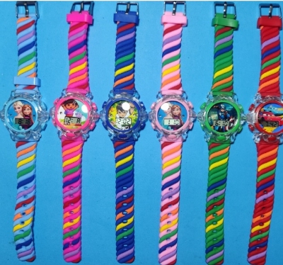 Picture of Cute Watch for Kids Boys Girls Fashion Luminous Children's Quartz Watch Cartoon Pattern Silicone Casual Baby Clock Kids Watch