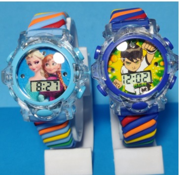 Picture of Cute Watch for Kids Boys Girls Fashion Luminous Children's Quartz Watch Cartoon Pattern Silicone Casual Baby Clock Kids Watch