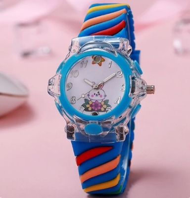Picture of Cute Watch for Kids Boys Girls Fashion Luminous Children's Quartz Watch Cartoon Pattern Silicone Casual Baby Clock Kids Watch