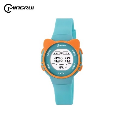 Picture of Inspired by Cartoon Cat Design Colorful Electronic Kids Watch, 30m Water Resistant Swimming Children Digital Wristwatch