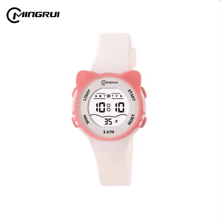 Picture of Inspired by Cartoon Cat Design Colorful Electronic Kids Watch, 30m Water Resistant Swimming Children Digital Wristwatch