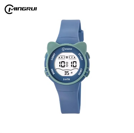 Picture of Inspired by Cartoon Cat Design Colorful Electronic Kids Watch, 30m Water Resistant Swimming Children Digital Wristwatch