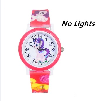 Picture of Cartoon Pony Unicorn Toys Flash Light Children Watch Soft Silicone Baby Watch Boys Girls Birthday Gift Kids Quartz Watches Clock