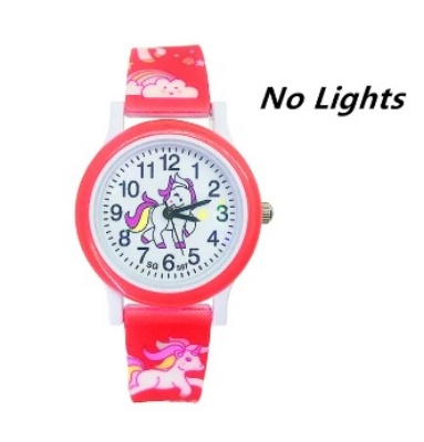 Picture of Cartoon Pony Unicorn Toys Flash Light Children Watch Soft Silicone Baby Watch Boys Girls Birthday Gift Kids Quartz Watches Clock