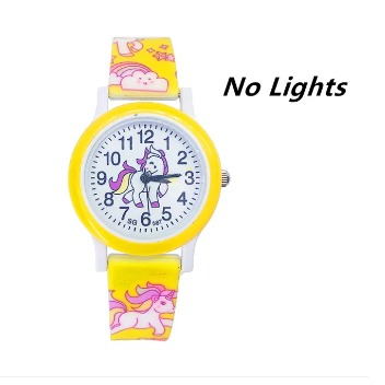 Picture of Cartoon Pony Unicorn Toys Flash Light Children Watch Soft Silicone Baby Watch Boys Girls Birthday Gift Kids Quartz Watches Clock