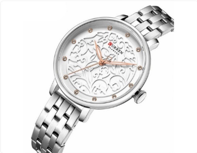 Picture of Inspired by CN 9046 Silver/golden Stainless Steel Analog Watch For Women. Watch/Ladies Watch/Wristwatch.