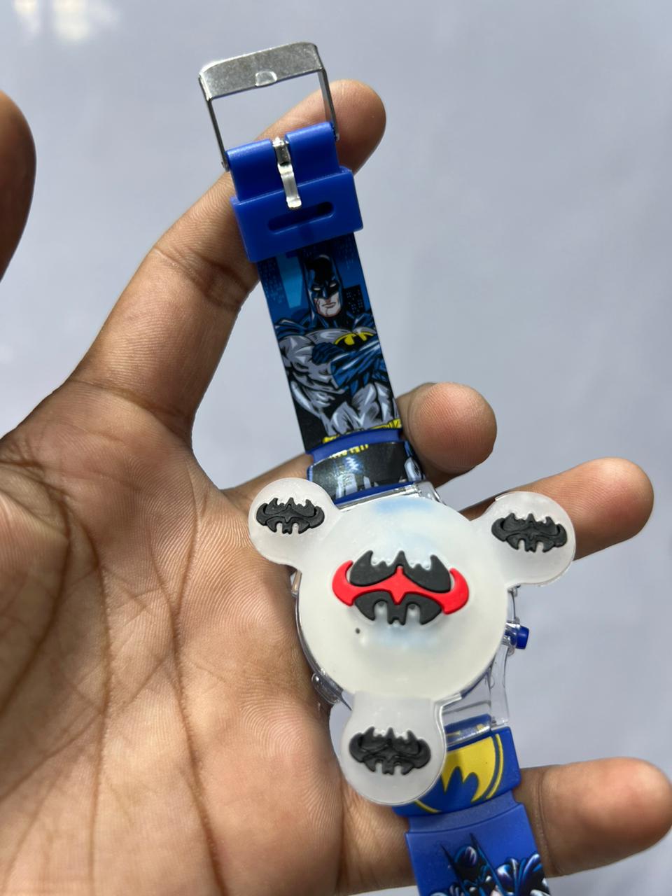 Picture of Time Up Digital Dial Cartoon Revolving Cap Glowing Light Cartoon Printed Strap Colorful Kids Watch for Boys & Girls (Age:4-12 Years) -RC56-Y