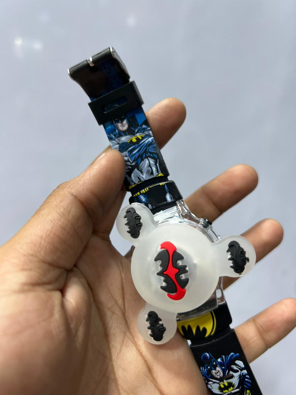 Picture of Time Up Digital Dial Cartoon Revolving Cap Glowing Light Cartoon Printed Strap Colorful Kids Watch for Boys & Girls (Age:4-12 Years) -RC56-Y