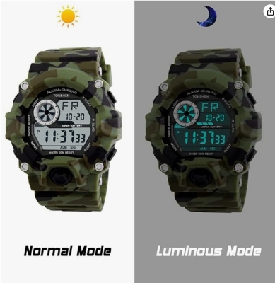 Picture of Inspired by G force Men's Digital Sports Watch with Big Dial LED Waterproof 50M, Camouflage