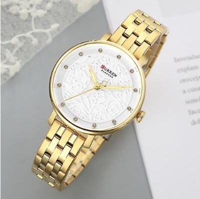 Picture of Inspired by CNN 9046 Silver/golden Stainless Steel Analog Watch For Women. Watch/Ladies Watch/Wristwatch.