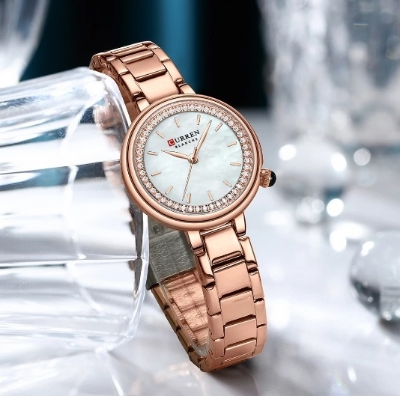 Picture of Inspired by curren gol Ladies Watch Luxury Top Brand Quartz Watch Stainless Steel Watch Sports Waterproof Simple Ladies Watch Reloj Mujer