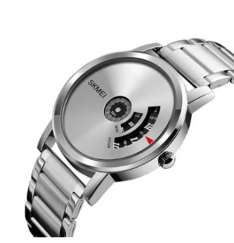 Picture of Inspired by SKMEI Fashion Quartz Waterproof Creative Stainless Steel Business Watch For Men 1260 Black Ghori Wala