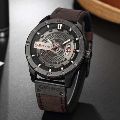 Picture of Inspired by CN Men  8301 Men’s PU Leather Quartz Waterproof Watch For Men's