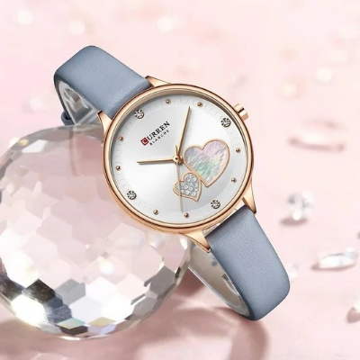 Picture of Inspired by CURREN Women Watches Fashion Luxury Watch Stylish Vintage Leather Strap High Quality Analog Quartz Ladies Watch Woman Wristwatch