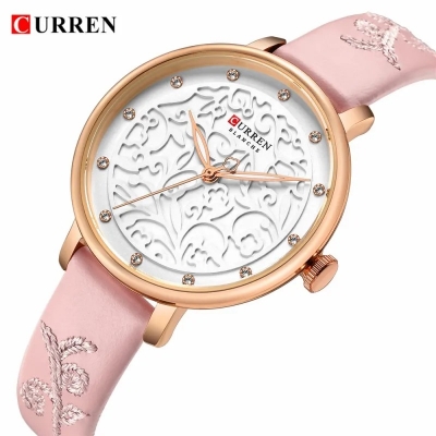 Picture of Inspired by Curren 9046 Fashion Stainless Steel Analog Watch for Women-Rose Gold and Black Color-Watch