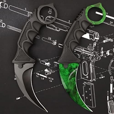 Picture of DOOM BLADE Karambit Knife Fixed Blade Knife Fixed Blade Tactical Camping Tool with Sheath and Cord for Camping Hunting，Fishing，Outdoor，Survival (Black) ( Black )