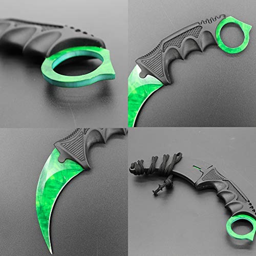 Picture of Karambit Knife Fixed Blade Knife Fixed Blade Tactical Camping Tool with Sheath and Cord for Camping Hunting ( Black )