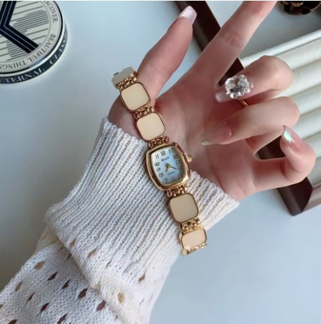 Picture of Insprid bye Luxury vintage multi-color quartz wristwatch with tonneau frame, gift watch for women