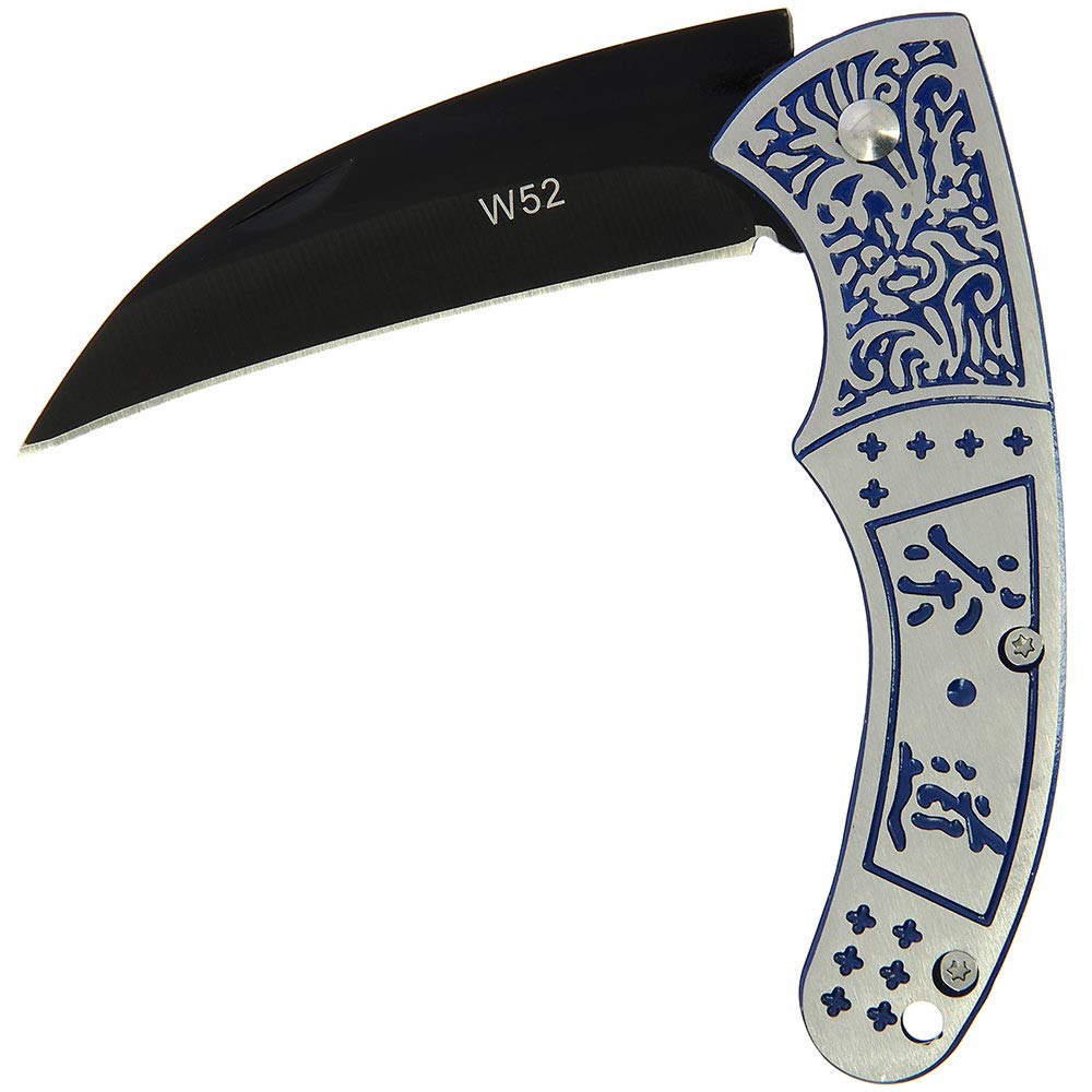 Picture of DNA Camping Hiking Fishing Hawkbill EDC Karambit Non Locking Less than 3" Folding K nife with ( Multicolor )