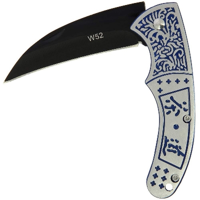 Picture of DNA Camping Hiking Fishing Hawkbill EDC Karambit Non Locking Less than 3" Folding K nife with ( Multicolor )