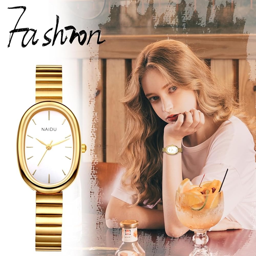 Picture of Inspired by New CN t Elegant Women Oval Watch Luxury Brand Steel Stripe Stainless Steel Dress Wristwatch Fashion Women Classic Watches