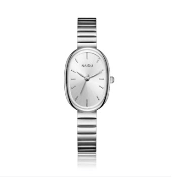 Picture of Inspired by New CN t Elegant Women Oval Watch Luxury Brand Steel Stripe Stainless Steel Dress Wristwatch Fashion Women Classic Watches