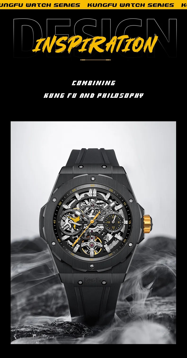 Picture of Inspried bye Welly Merck Watches Man Stainless Steel Waterproof Diver Kung Fu Collaboration Series Limited Edition Watch