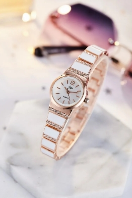 Picture of inspried by The new model is the brand Korean fashion ladies watch women's steel belt bracelet student luxury rhinestone foreign trade watch