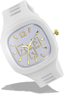 Picture of Classy White Color Square Dial Analog Watch For Men & Boy'S - Watch For Men - Watch For Men By Top 10 Mart - ঘড় ( White )