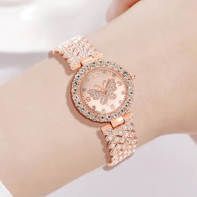 Picture of Inspried bye Watch with Stainless Steel Strap & Matching Bracelet - Ideal Gift for Her ( Rose Gold )