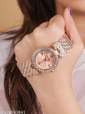 Picture of Inspried bye Watch with Stainless Steel Strap & Matching Bracelet - Ideal Gift for Her ( Rose Gold )