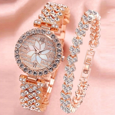 Picture of Inspried bye Watch with Stainless Steel Strap & Matching Bracelet - Ideal Gift for Her ( Rose Gold )